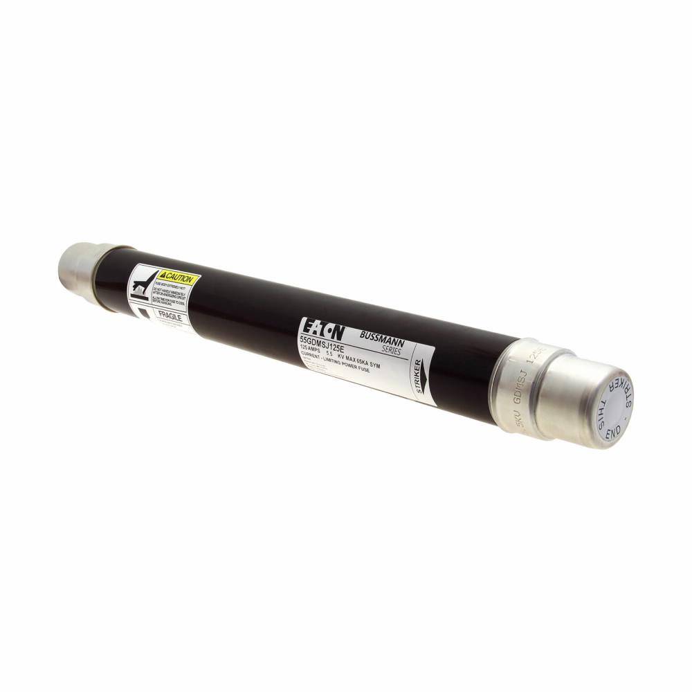 EATON 55GDMSJ125E Bussmann High Voltage Fuse, 5.5 kV, 125 A, For Use With 600 A Square D HVLCC and HVL switches