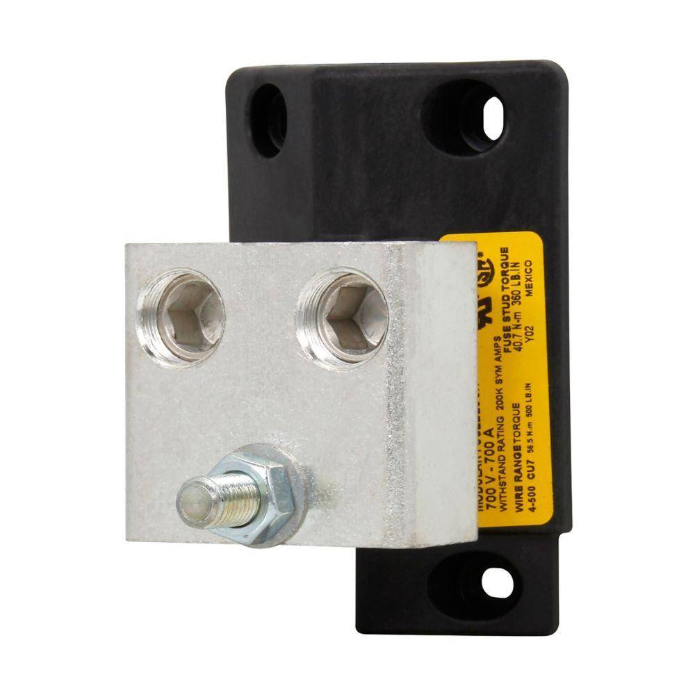 EATON BH-3033 Large Base Modular Fuse Block, 1250 V, 700 A, 6 to 250 Cu MCM Wire