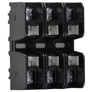 Edison BCM603-3P Modular Fuse Block, 600 VAC, 30 A, 18 to 10 AWG Wire, 3 Poles