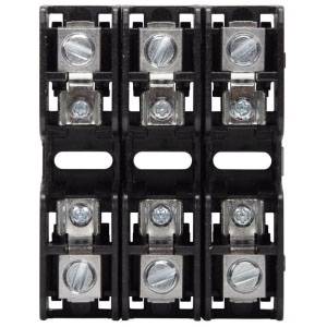 Edison BMM603-3C Modular Midget Fuse Block With Wire Connector, 600 VAC, 30 A, 14 to 2 AWG, 8 to 2 AWG Wire, 3 Poles