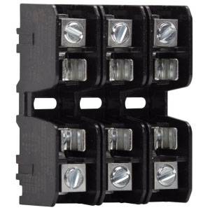 Edison BMM603-3C Modular Midget Fuse Block With Wire Connector, 600 VAC, 30 A, 14 to 2 AWG, 8 to 2 AWG Wire, 3 Poles