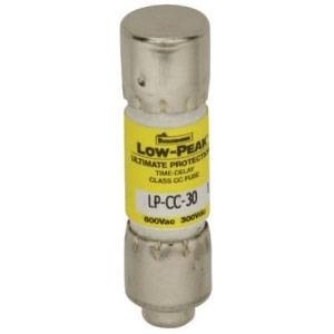 Bussmann Low-Peak™ LP-CC-2-1/2 Current Limiting Time Delay Fuse, 2.5 A, 600 VAC/300 VDC, 200/20 kAIC Interrupt, CC Class, Cartridge Body