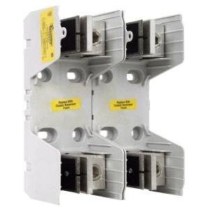 Edison RM25100-1CR RM250 Modular Knife Blade Fuse Block, 250 VAC, 100 A, R Class, 14 to 1/0 AWG Wire, 1 Pole