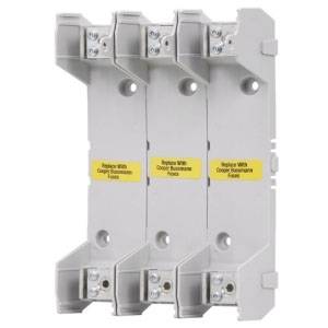 Edison RM60100-2CR RM600 Modular Knife Blade Fuse Block, 600 VAC, 100 A, R Class, 14 to 1/0 AWG Wire, 2 Poles