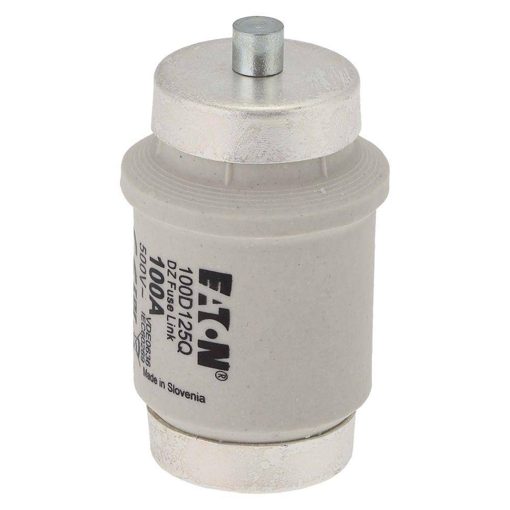 Bussmann 100D125Q Type D Size DIV Diazed Low Voltage Fast Acting Fuse, 100 A, 500 V, 50 kA Interrupt, Class: gR, Round Body