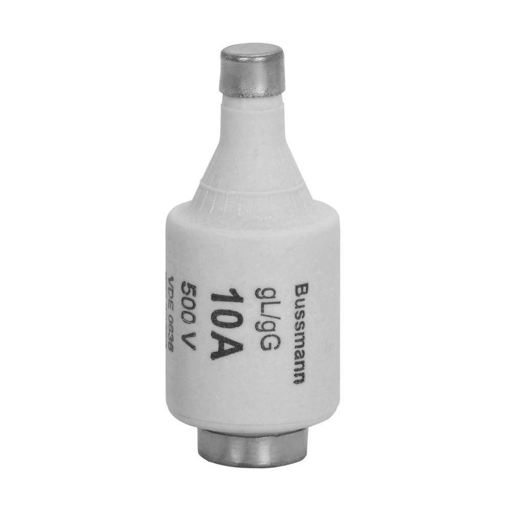 Bussmann 10D27 Type D Low Voltage Time Delay Fuse, 10 A, 500 VAC, 100 kA Interrupt, Class: GL/GG/C, Round Body