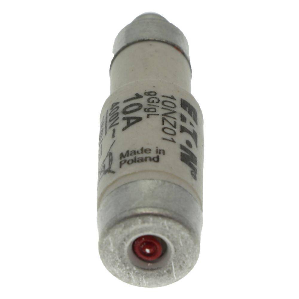 Edison 10NZ01 NZ Series Type D0 Low Voltage Time Delay Neozed Fuse, 10 A, 400 VAC, 100 kA Interrupt, Class: gG/gL, Cartridge Body