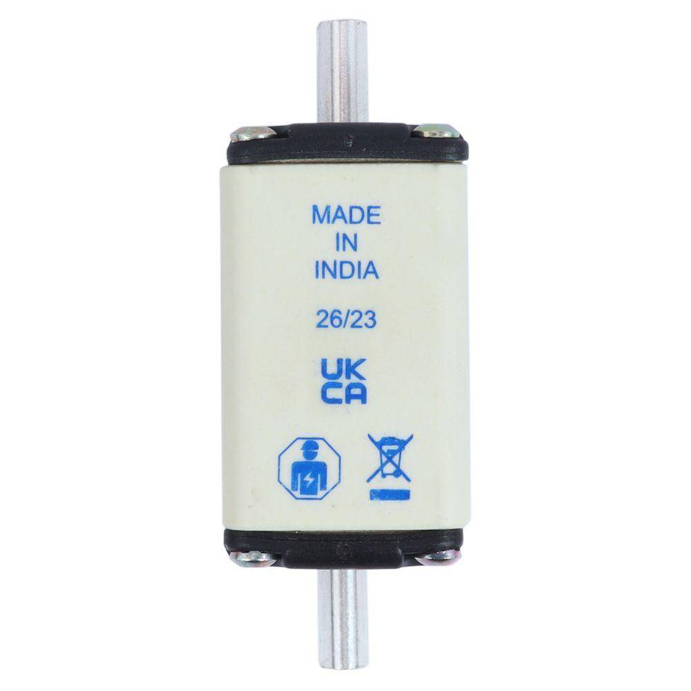 Bussmann 125NHG00BI-400 Size 00 Dual Indicator Low Voltage NH Fuse Link, 400 V, 125 A, For Use With Class C/gG/gL Fuse, Ceramic