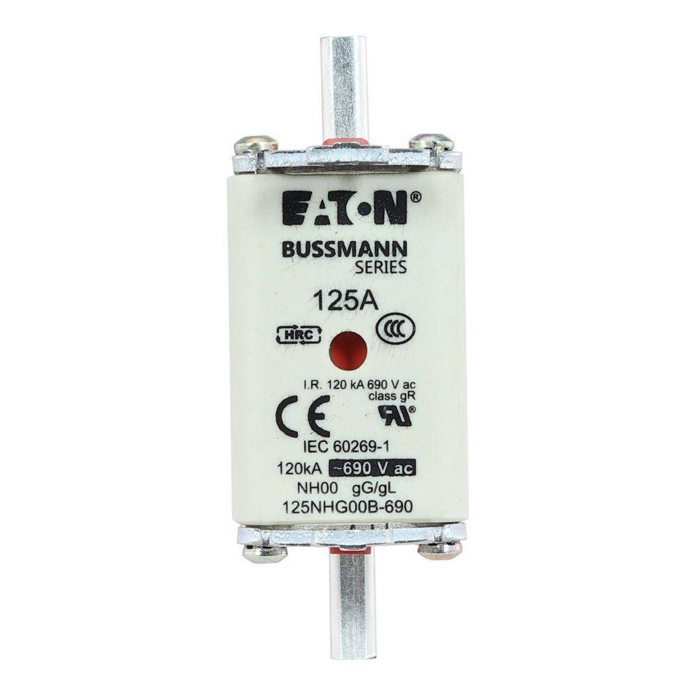 Edison 125NHG00B-690 Fuse Link With Metal Gripping Lug, 690 VAC, 125 A