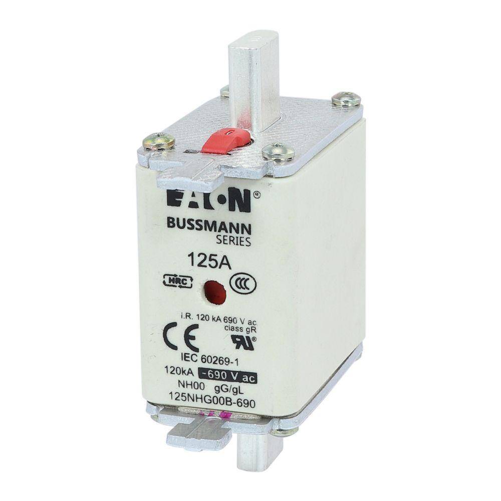 Edison 125NHG00B-690 Fuse Link With Metal Gripping Lug, 690 VAC, 125 A