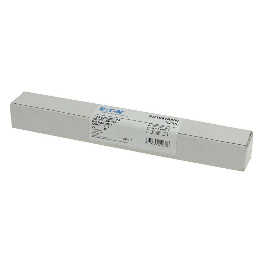 Bussmann 12ABCN223.15 Medium Voltage VT Fuse Link, 12 kVAC, 3.15 A