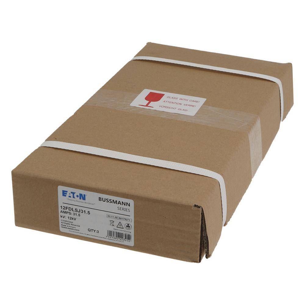 Bussmann 12FDLSJ31.5 FDLSJ Medium Voltage Type F Current Limiting Fuse Link, 31.5 A, 12 kV, 50 kA Interrupt, Cartridge Body