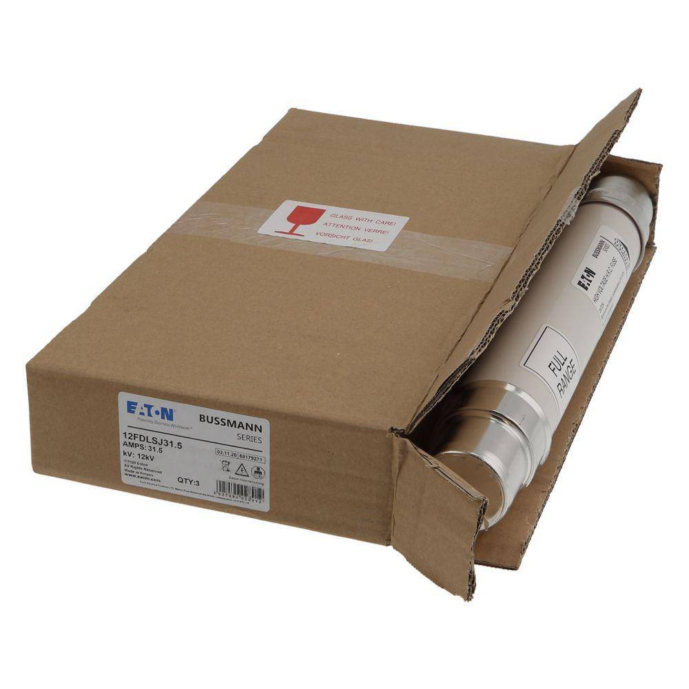 Bussmann 12FDLSJ31.5 FDLSJ Medium Voltage Type F Current Limiting Fuse Link, 31.5 A, 12 kV, 50 kA Interrupt, Cartridge Body