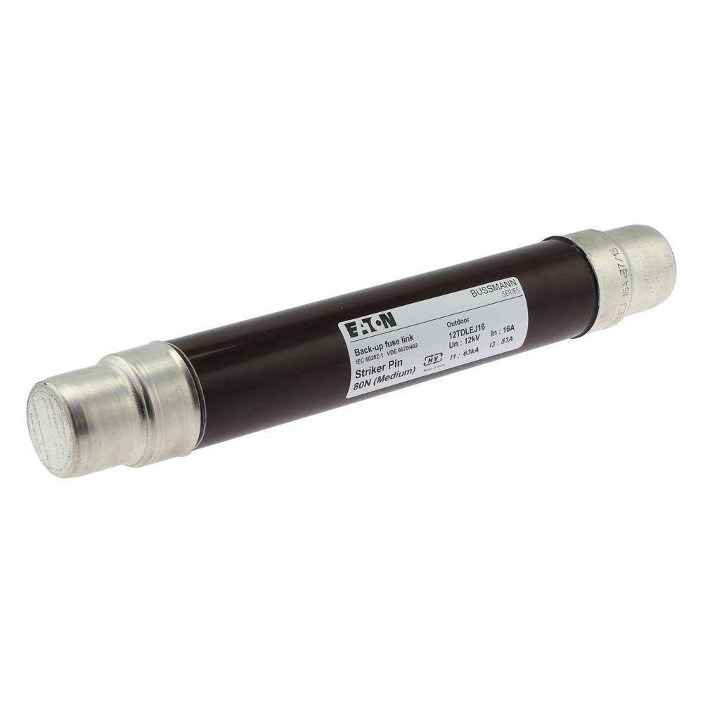 Bussmann 12TDLEJ16 Medium Voltage Euro-IEC Fuse, 16 A, 12 kV, 63 kA Interrupt