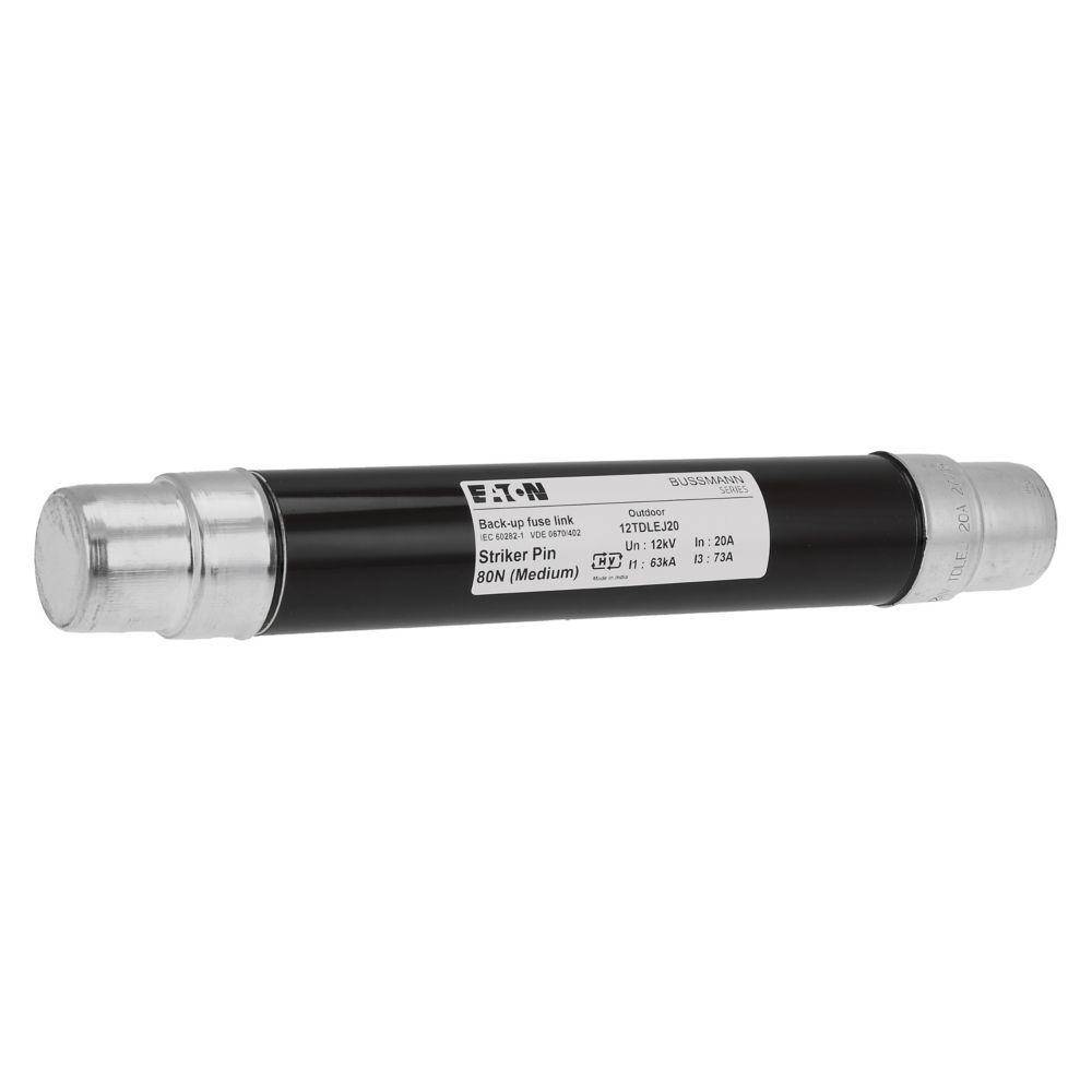 Bussmann 12TDLEJ20 DIN Dimensioned Euro-IEC Fuse, 20 A, 12 kV, 63 kA Interrupt