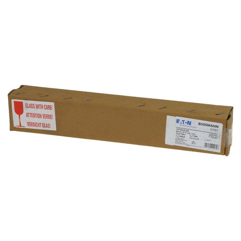 Bussmann 12TDLEJ20 DIN Dimensioned Euro-IEC Fuse, 20 A, 12 kV, 63 kA Interrupt