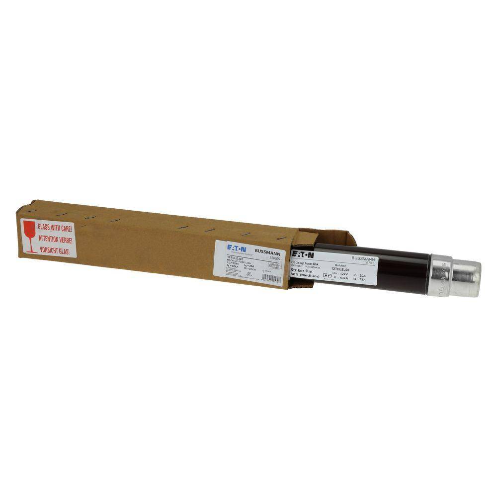Bussmann 12TDLEJ20 DIN Dimensioned Euro-IEC Fuse, 20 A, 12 kV, 63 kA Interrupt
