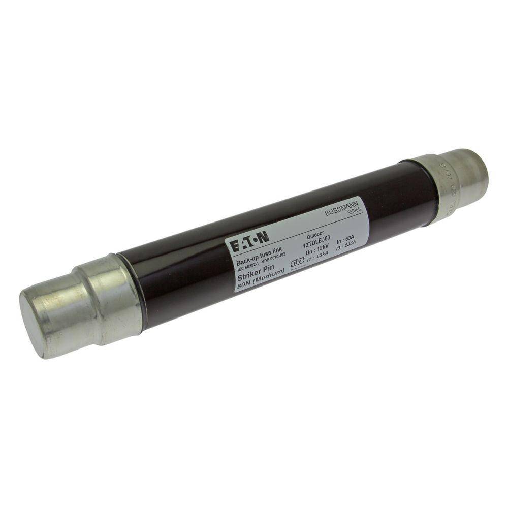 Bussmann 12TDLEJ63 DIN Dimensioned Euro-IEC Fuse, 63 A, 12 kV, 63 kA Interrupt