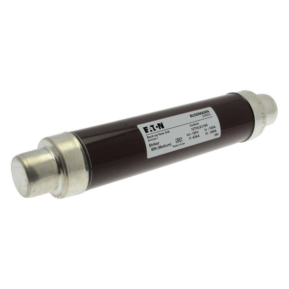 Bussmann 12THLEJ100 DIN Dimensioned Medium Voltage Euro-IEC Fuse, 100 A, 12 kV, 63 kA Interrupt