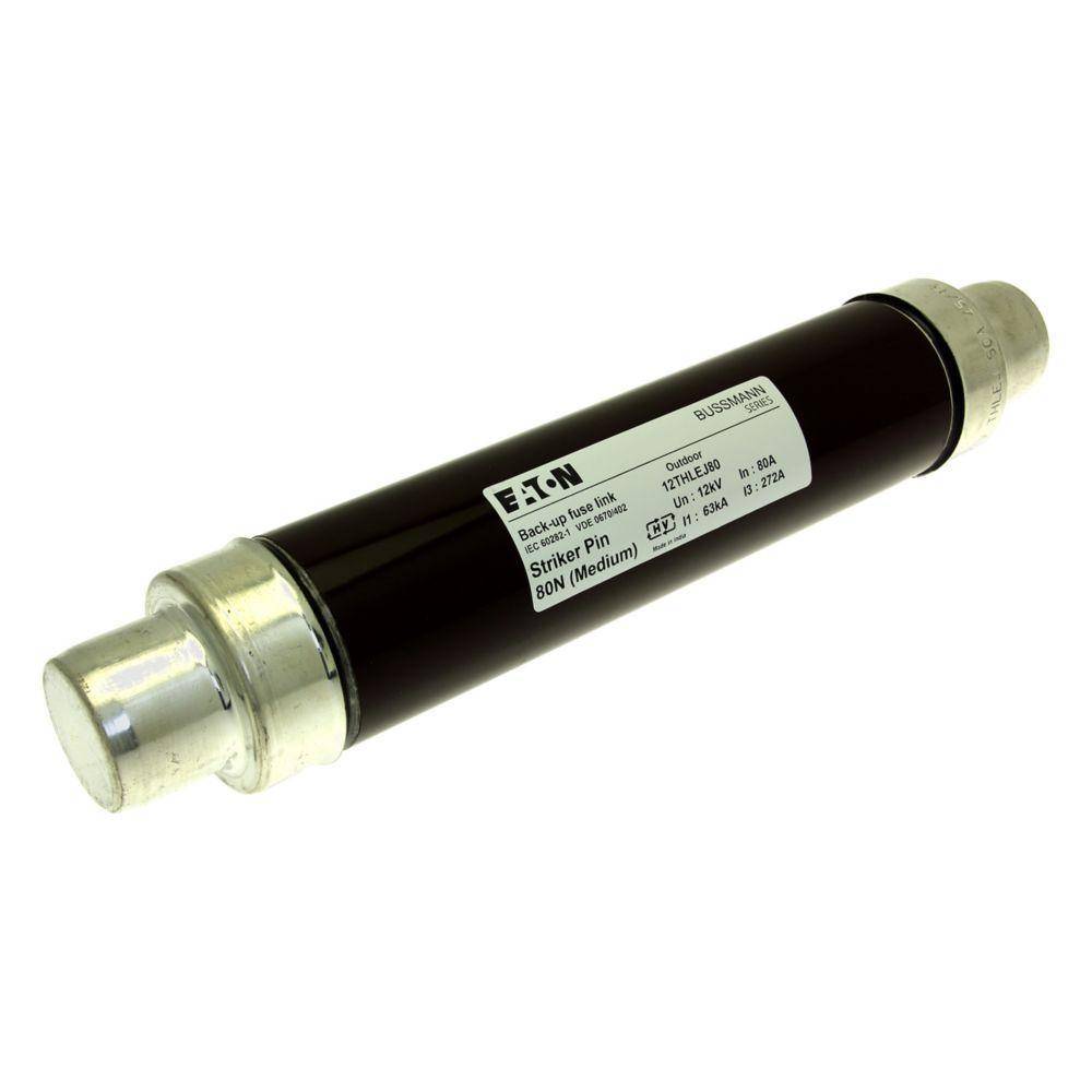 Bussmann 12THLEJ80 DIN Dimensioned Medium Voltage Euro-IEC Fuse, 80 A, 12 kV, 63 kA Interrupt