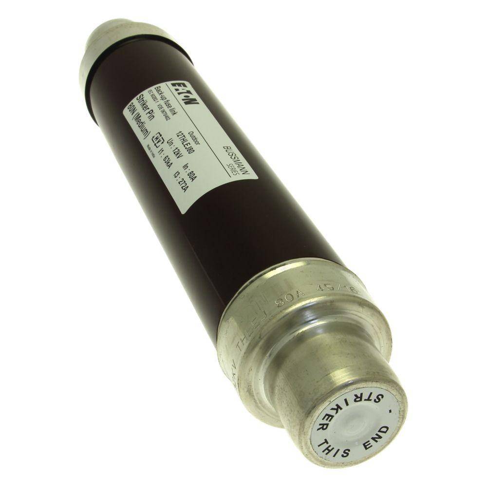Bussmann 12THLEJ80 DIN Dimensioned Medium Voltage Euro-IEC Fuse, 80 A, 12 kV, 63 kA Interrupt