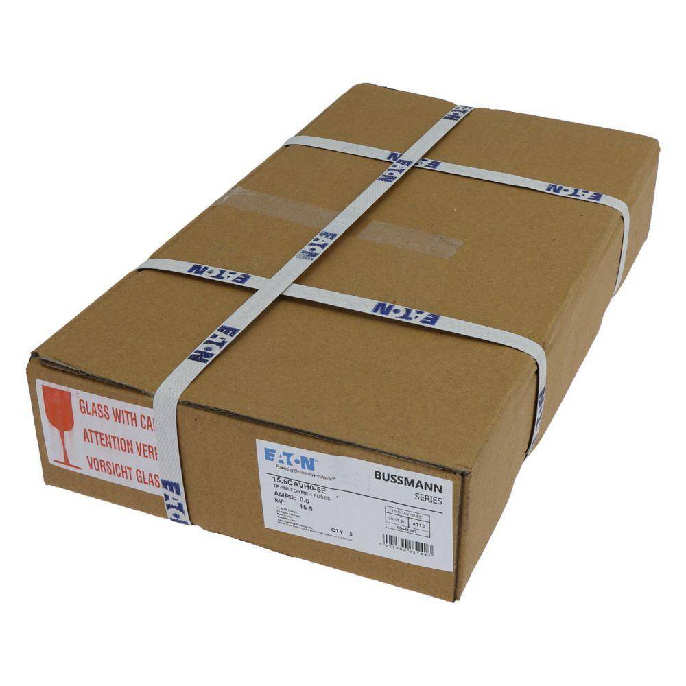 Edison 15.5CAVH0.5E CAVH Single Barrel Medium Voltage Fuse, 0.5 A, 15.5 kV, 80 kA Interrupt, Class: E