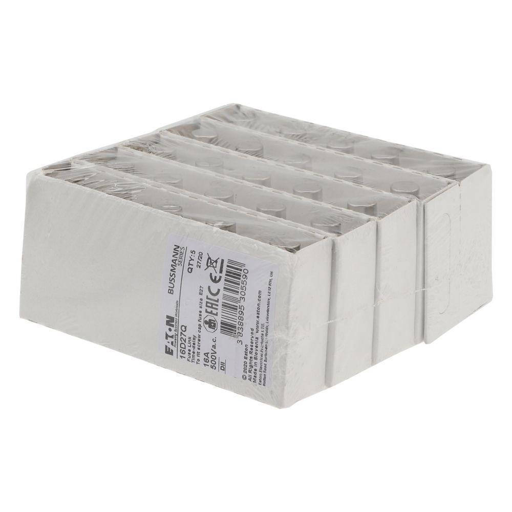 Edison 16D27Q Fast Acting Fuse, 16 A, 500 VAC, 50 kA Interrupt