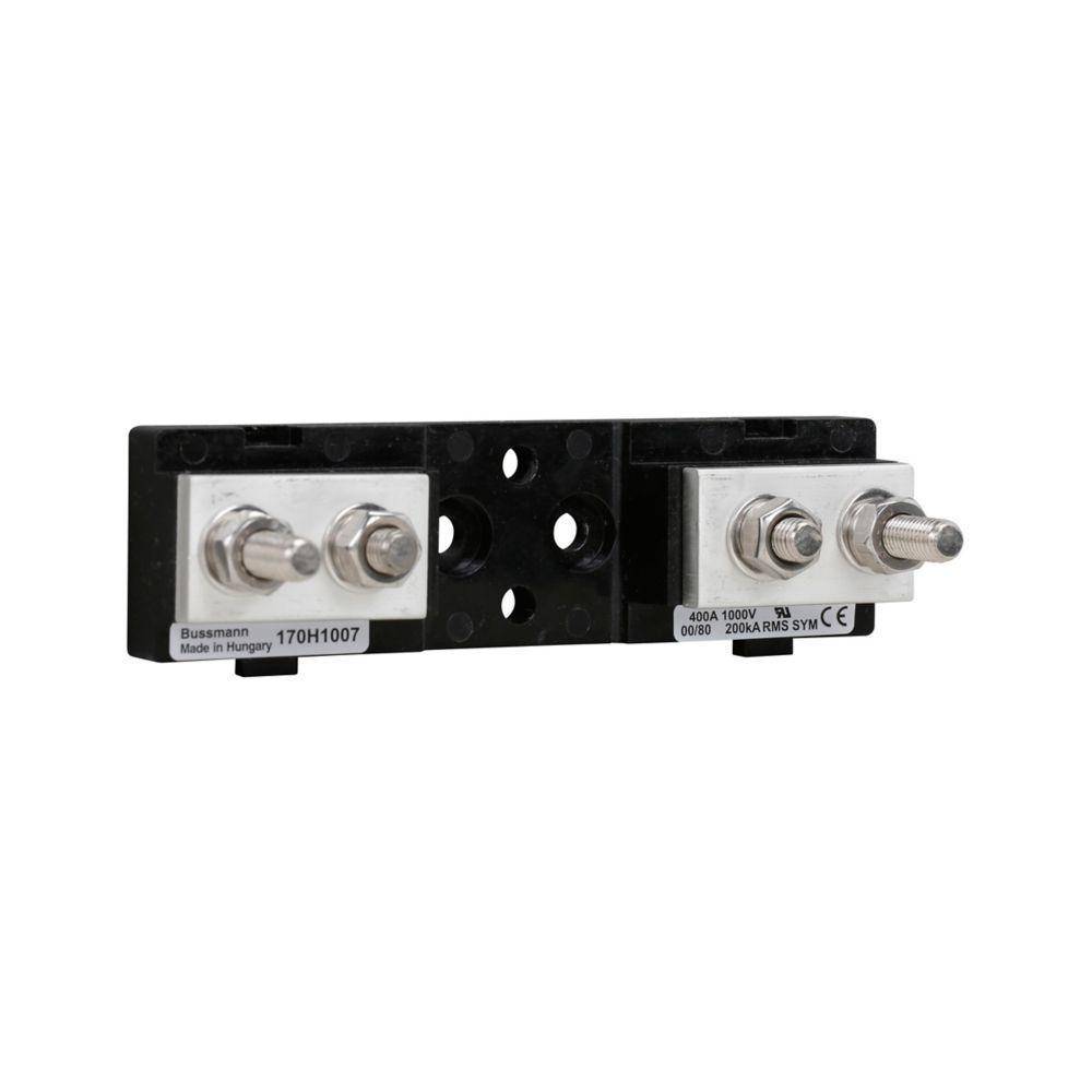 Bussmann 170H1007 High Speed Fixed Center Fuse Block, 1000 VAC, 400 A, 1 Poles