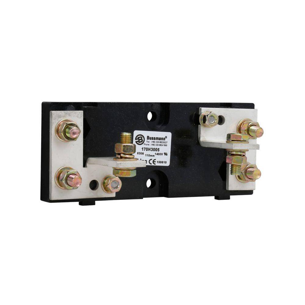 Bussmann 170H3005 Fixed Center Fuse Block, 690/700 V, 630 A, 1 Pole