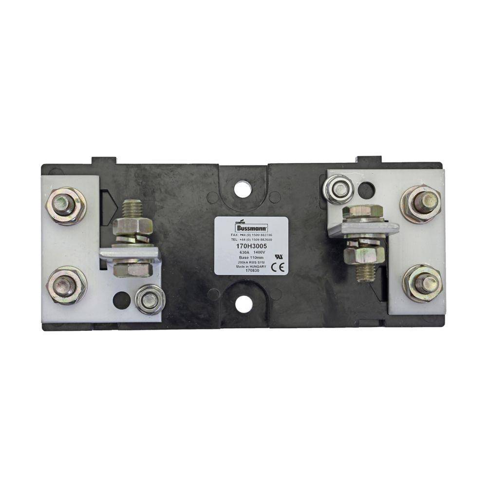 Bussmann 170H3005 Fixed Center Fuse Block, 690/700 V, 630 A, 1 Pole