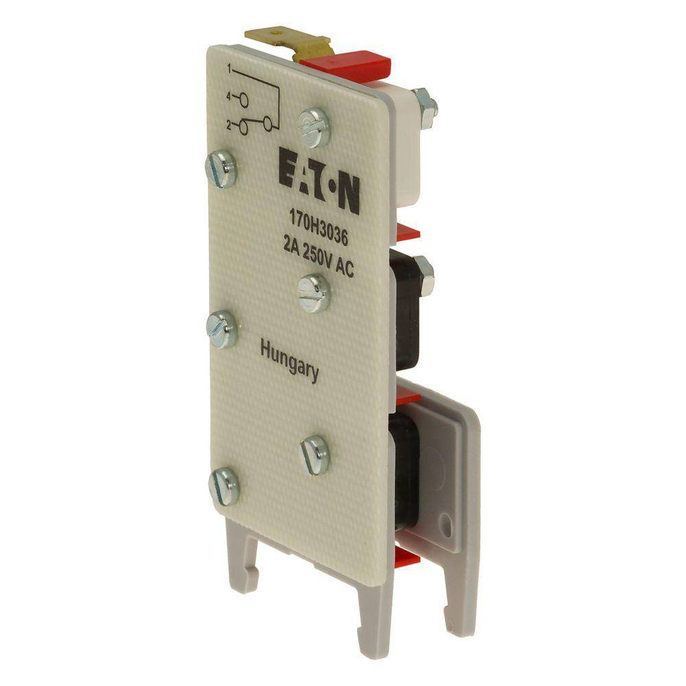 Bussmann 170H3036 High Speed Microswitch, For Use With Fuse-Link with Type K Indicator, 250 V, 2 A, 1-Pole, 6.3 x 0.8 mm Lugs