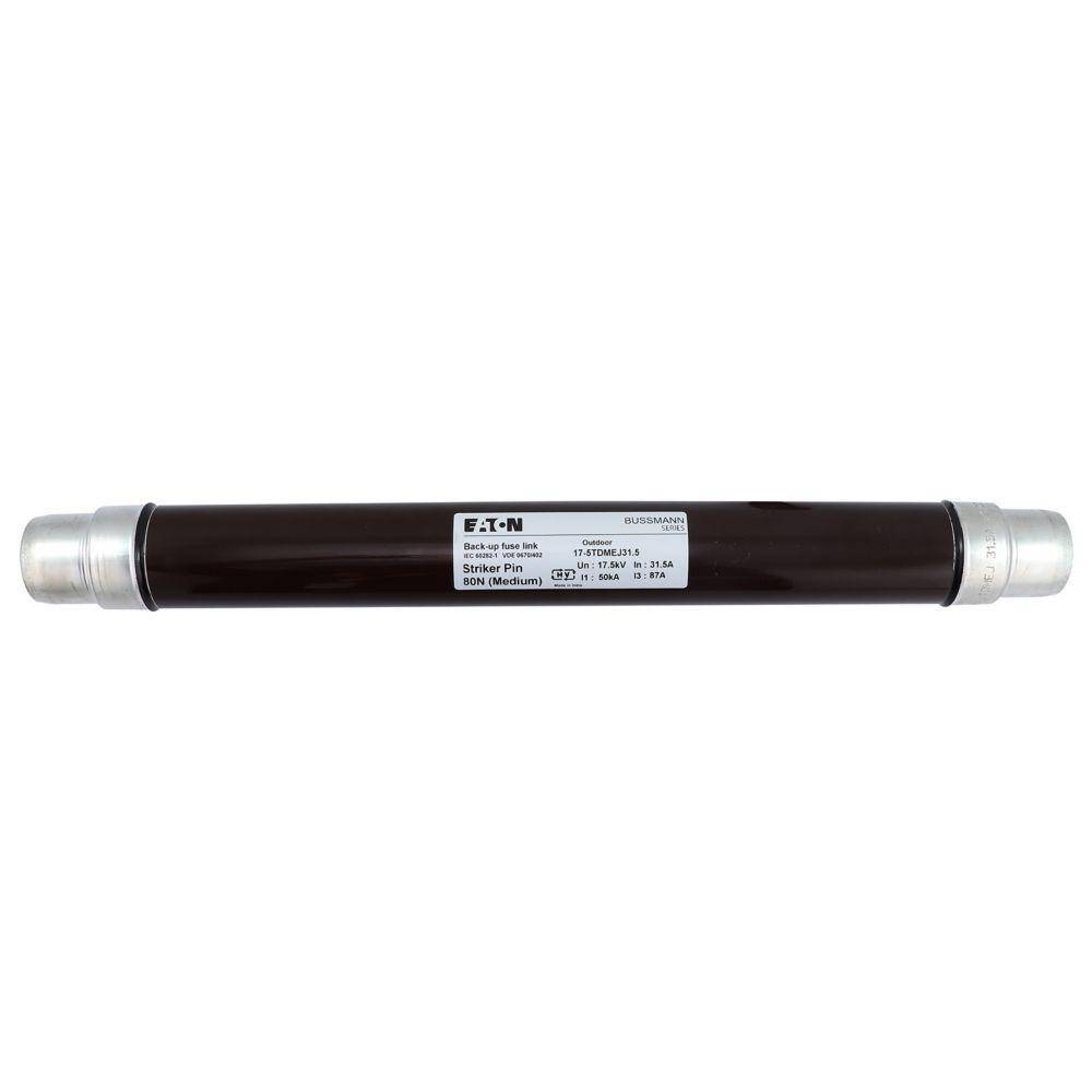 Bussmann 17.5TDMEJ31.5 TDMEJ Back-Up DIN Dimensioned Medium Voltage Type T Current Limiting IEC Fuse, 17.5 kV, 31.5 A