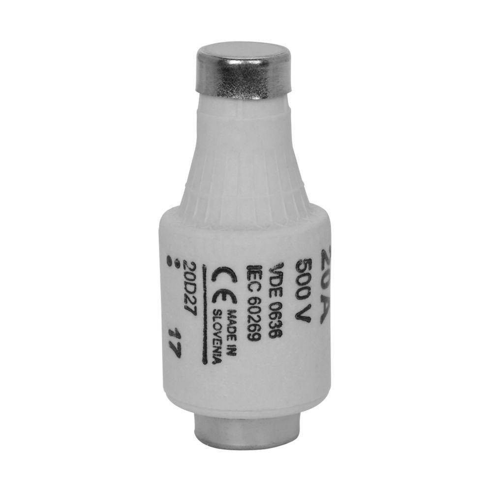 Edison 20D27 Low Voltage Time Delay Diazed Fuse Link, 20 A, 500 VAC, 100 kA Interrupt, Class: gG/gL, Round Body