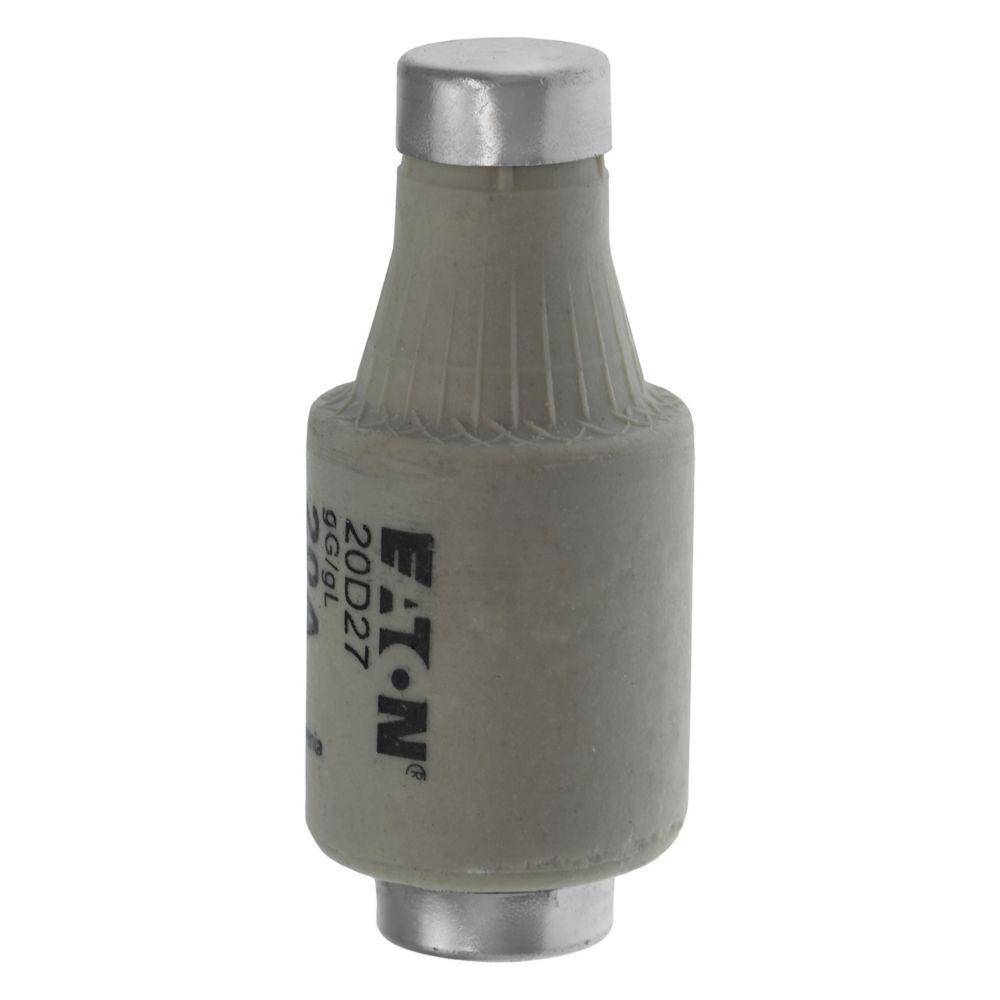 Edison 20D27 Low Voltage Time Delay Diazed Fuse Link, 20 A, 500 VAC, 100 kA Interrupt, Class: gG/gL, Round Body
