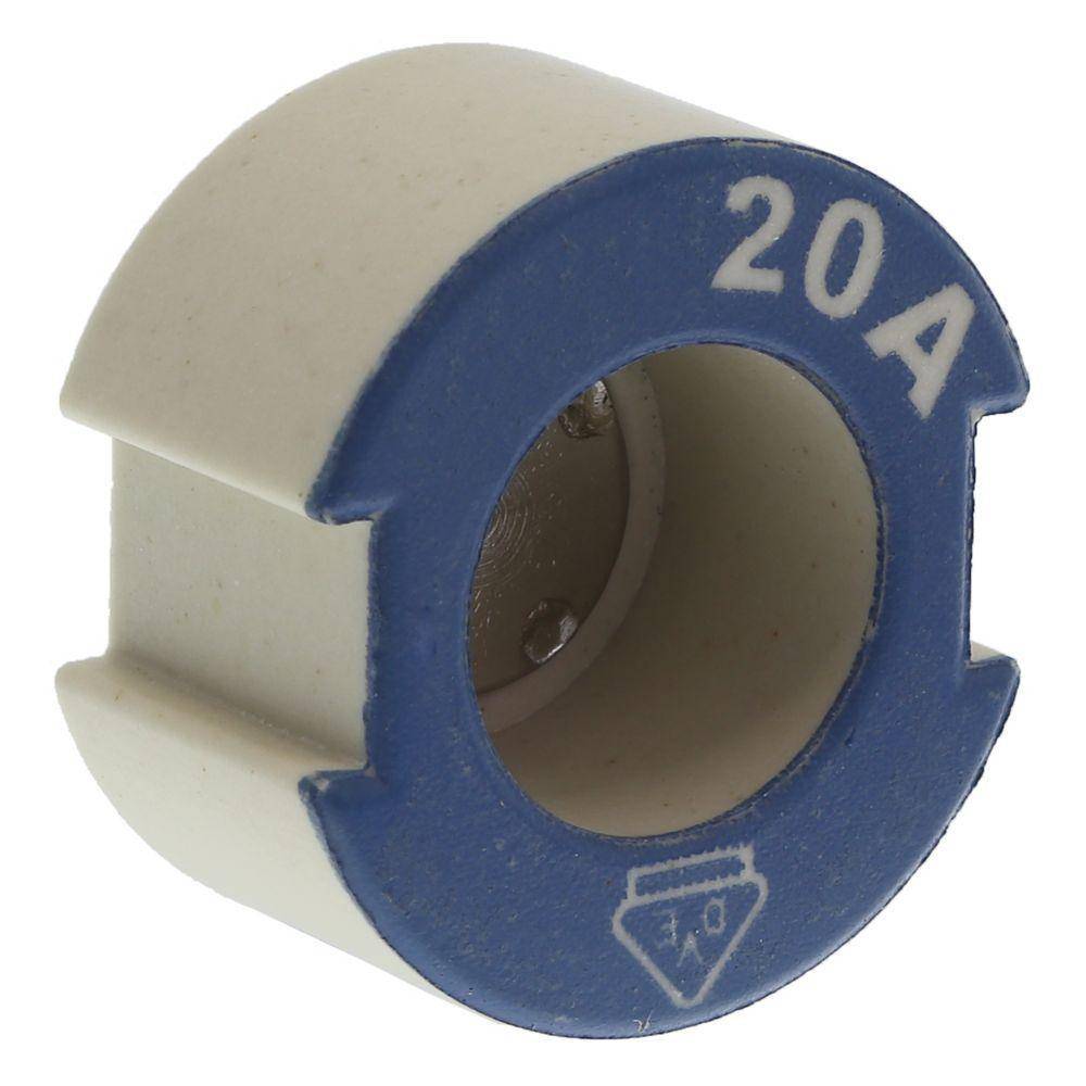 Bussmann 20GD27 Screw Cap Gauge Piece, For Use With Type DII Fuse Links, E27 Base, Non-Indicating DIN Type D Diazed Fuse, 500 V, 20 AV, Blue