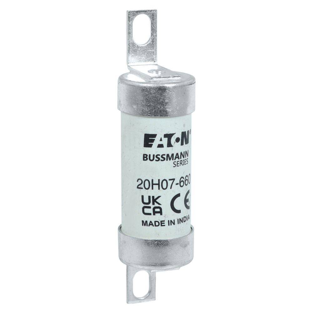Bussmann 20H07-660 H07-660 British Standard Low Voltage HRC Fuse Link, 20 A, 690 VAC/250 VDC, 80 kA Interrupt, Class: GL/GG, Cartridge Body