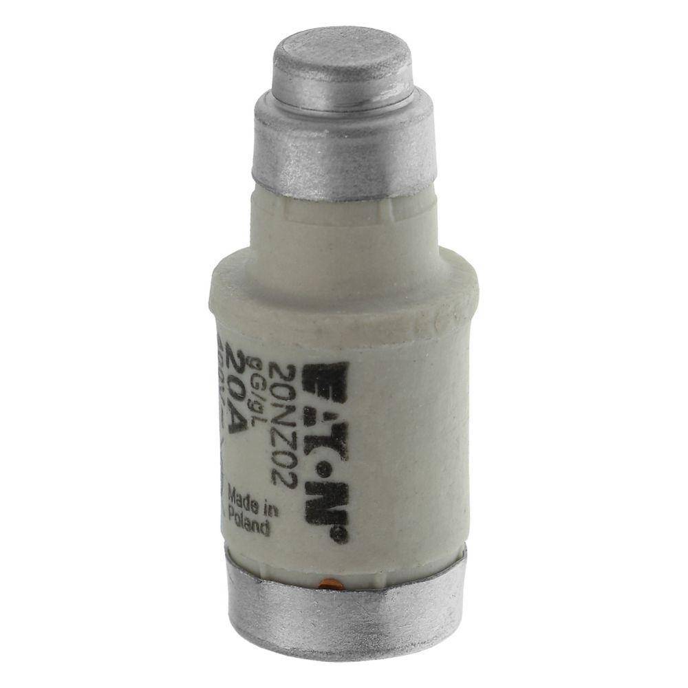 Edison 20NZ02 NZ Series Type D0 Time Delay Neozed Fuse, 20 A, 400 VAC, 50 kA Interrupt, Class: gG/gL, Cartridge Body