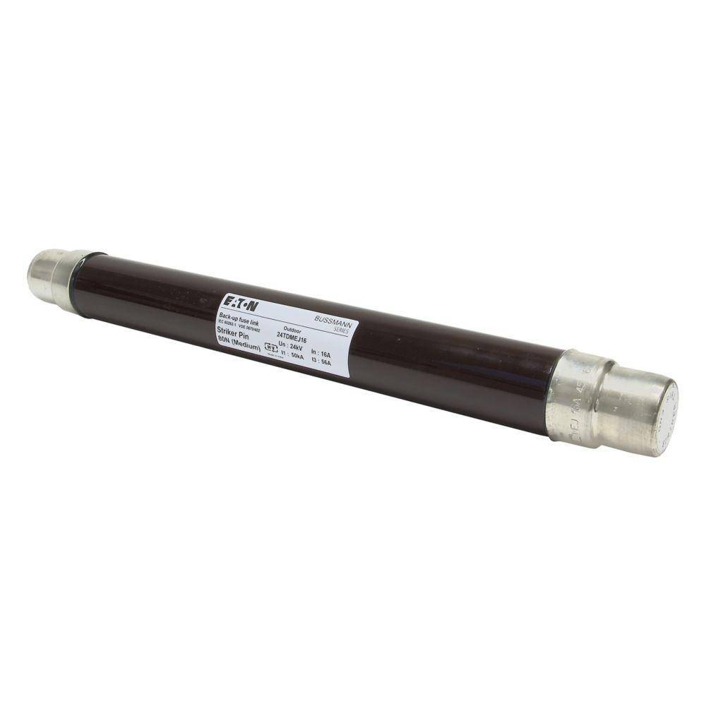 Bussmann 24TDMEJ16 DIN Dimensioned Euro-IEC Fuse, 16 A, 24 kV, 50 kA Interrupt