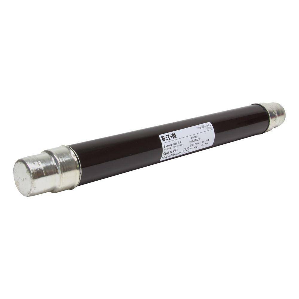 Bussmann 24TDMEJ20 DIN Dimensioned Euro-IEC Fuse, 20 A, 24 kV, 50 kA Interrupt