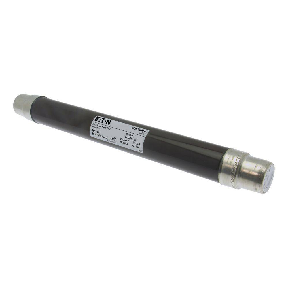 Bussmann 24TDMEJ25 DIN Dimensioned Euro-IEC Fuse, 25 A, 24 kV, 50 kA Interrupt