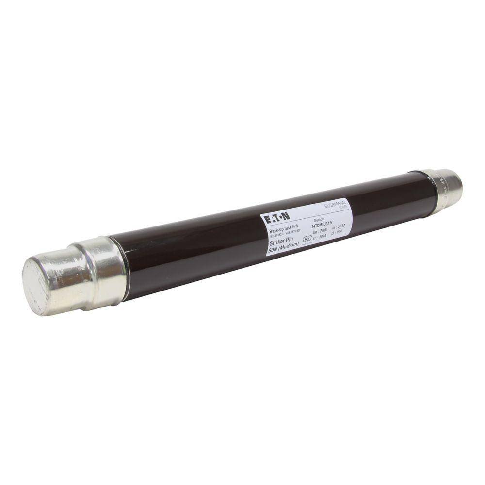 Bussmann 24TDMEJ31.5 TDMEJ Back-Up DIN Dimensioned Medium Voltage Type T Current Limiting IEC Fuse, 31.5 A, 24 kV, 50 kA Interrupt, Class: Back-Up, Cartridge Body