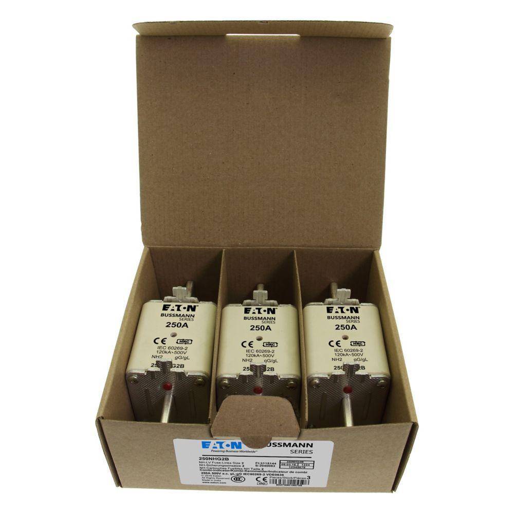 EATON 250NHG2B Bussmann Series Fuse, 500 V, 250 A