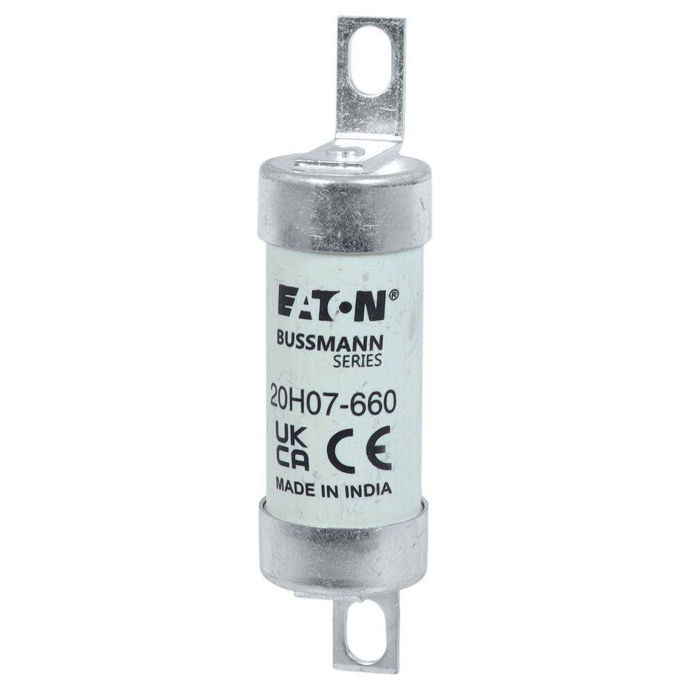Bussmann 20H07-660 H07-660 British Standard Low Voltage HRC Fuse Link, 20 A, 690 VAC/250 VDC, 80 kA Interrupt, Class: GL/GG, Cartridge Body