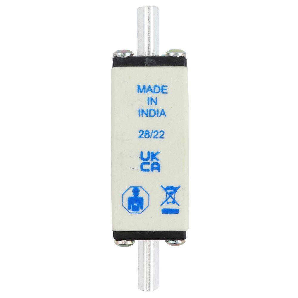 Bussmann 25NHG000BI-400 Size 000 Dual Indicator Low Voltage NH Fuse Link, 400 V, 25 A, For Use With Class C/gG/gL Fuse, Ceramic