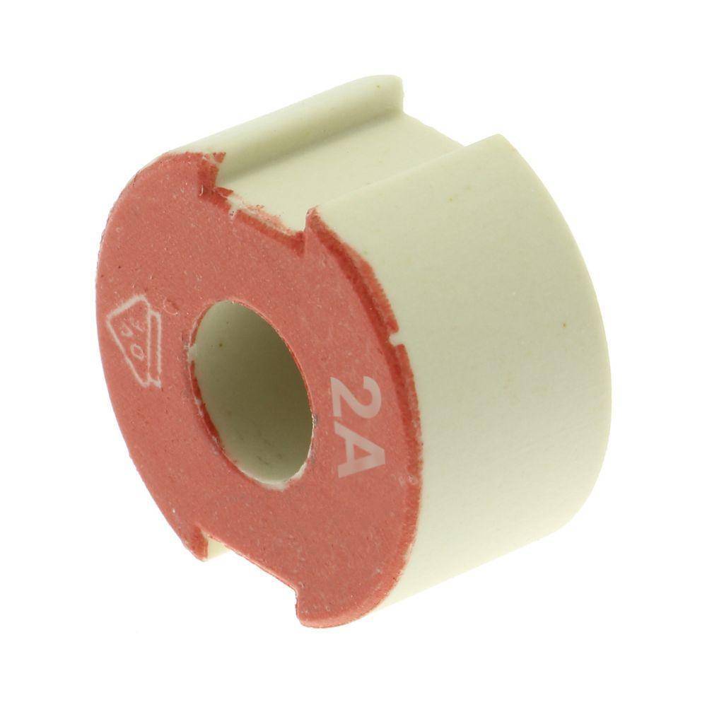 Edison 2GD27 Screw Cap Gauge Piece, For Use With DII Size 500 V Type D and D0 Diazed Fuse Links and E27 Size Type D and D0 Fuse Bases, 2 A, Pink