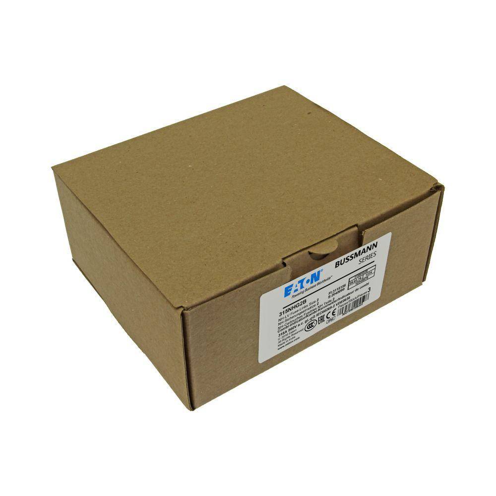 Edison Bussmann 315NHG2B Size 2 Dual Indicator NH Fuse Link, 500 V, 315 A, For Use With Bussmann NH Size Photovoltaic Fuse, Class C gG/gL Fuse, Ceramic