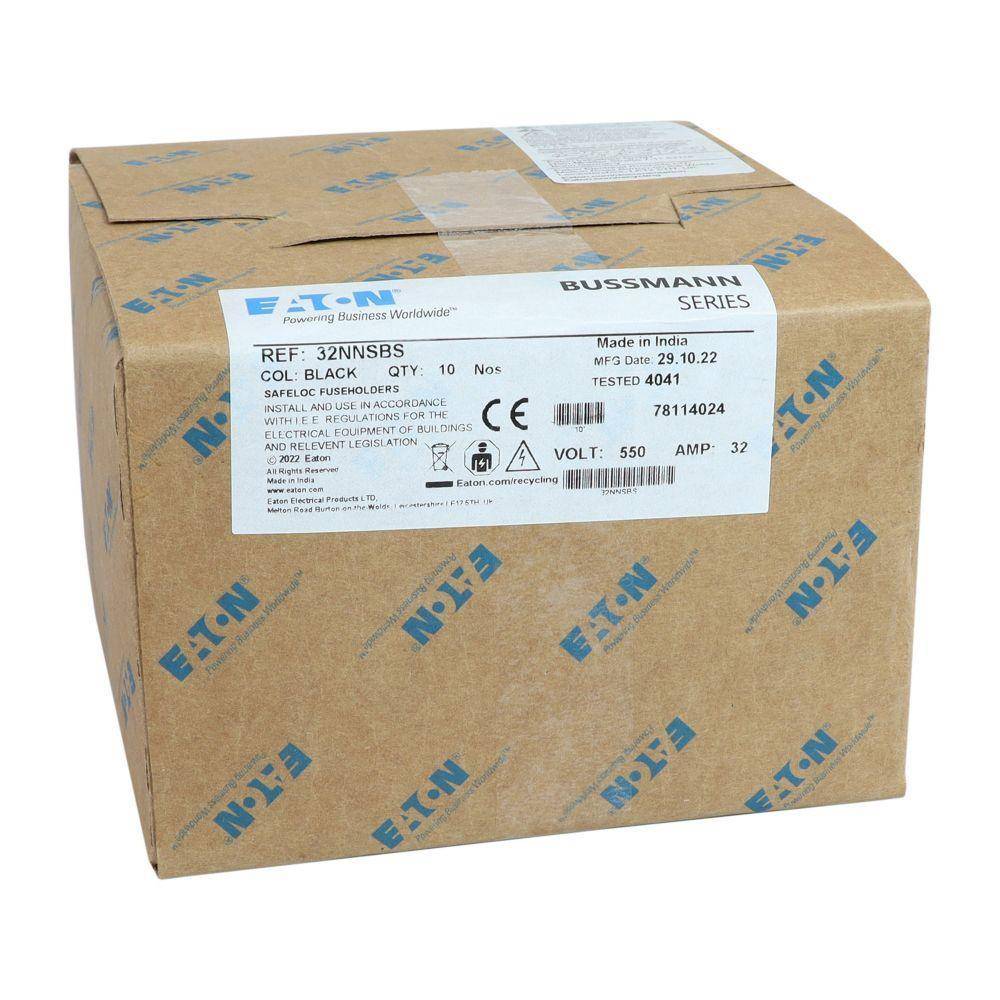 Edison SAFEloc 32NNSBS Fuse Holder, 550 VAC, 32 A, 16 sq-mm Wire