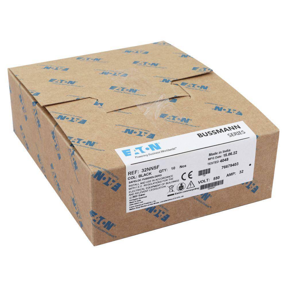 Edison 32NNSF Type F1/F2 Fuse Holder, 550 VAC, 32 A, 10 sq-mm Wire