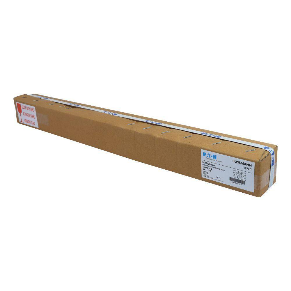 Bussmann 36TDQSJ6.3 TDQSJ Back-Up DIN Dimensioned Medium Voltage Type T Current Limiting IEC Fuse, 6.3 A, 36 kV, 35.5 kA Interrupt, Class: Back-Up, Cartridge Body