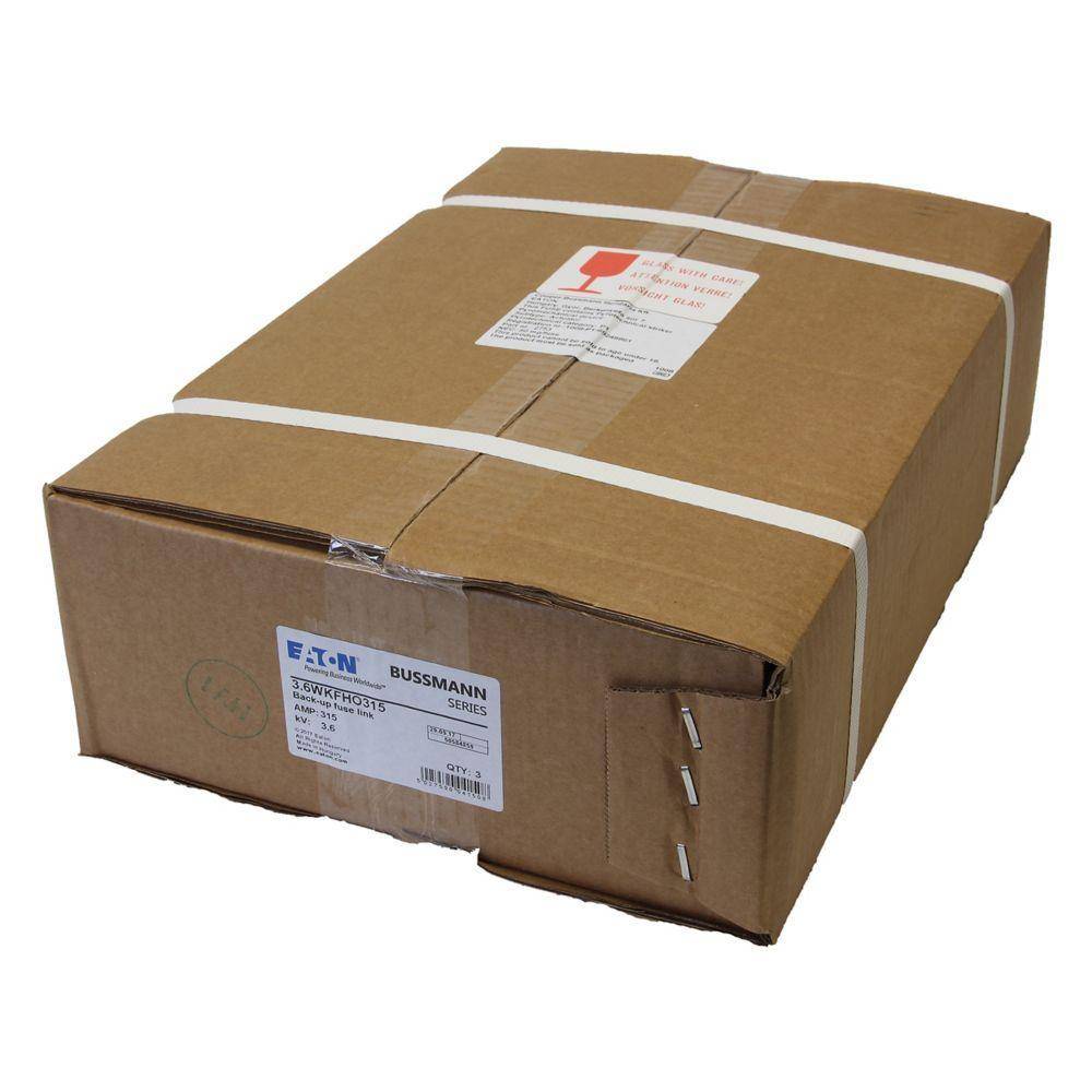 Bussmann 3.6WKFHO315 Medium Voltage Motor Fuse, 315 A, 3.6 kVAC, 50 kAIC Interrupt, Class: Back-Up